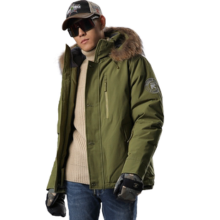 RUNNING RIVER奔流户外男式登山防风保暖短款加厚派克棉服D7146N