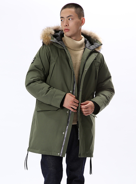 RUNNING RIVER奔流户外男式登山防风保暖中长款加厚派克棉服2149