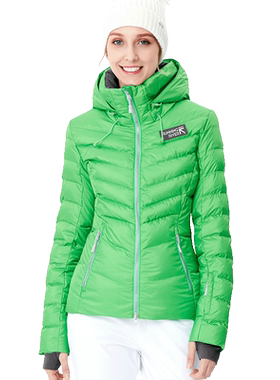 RUNNING RIVER奔流女式防风保暖修身珠棉加厚双板滑雪服D4162