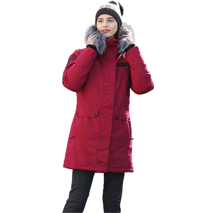 RUNNING RIVER奔流户外女式登山保暖中长款加厚派克羽绒服0342