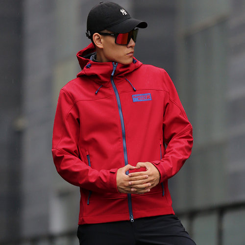 奔流春装男式户外防雨保暖软壳衣
