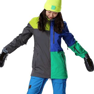 RUNNING RIVER奔流户外单双板防风女式拼色滑雪服上衣N7420