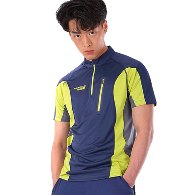 RUNNING RIVER奔流户外时尚运动立领情侣款男女骑行短袖T恤衫