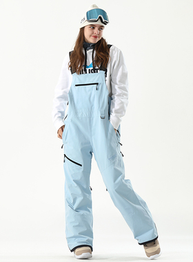 RUNNING RIVER奔流 女式户外防风保暖单板背带滑雪裤新款P4490