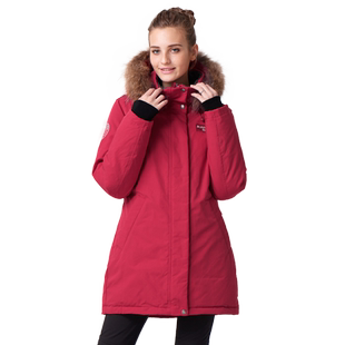 RUNNING RIVER奔流户外女式登山防风保暖中长款加厚派克棉服7161