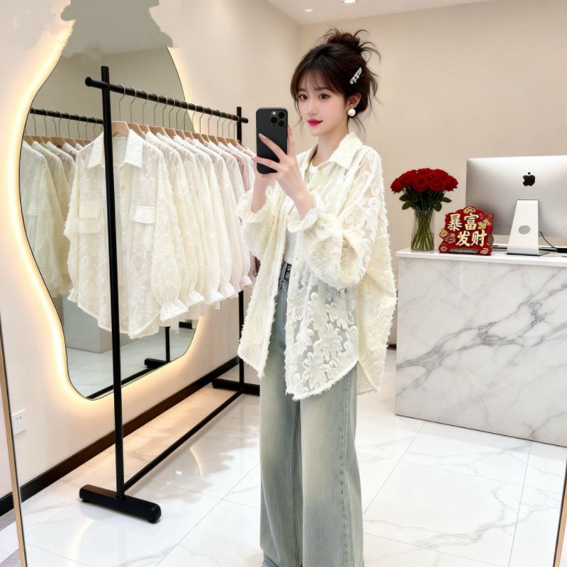 小香风蕾丝防晒衣服外套女春夏2026新款防紫外线设计感小众薄开衫