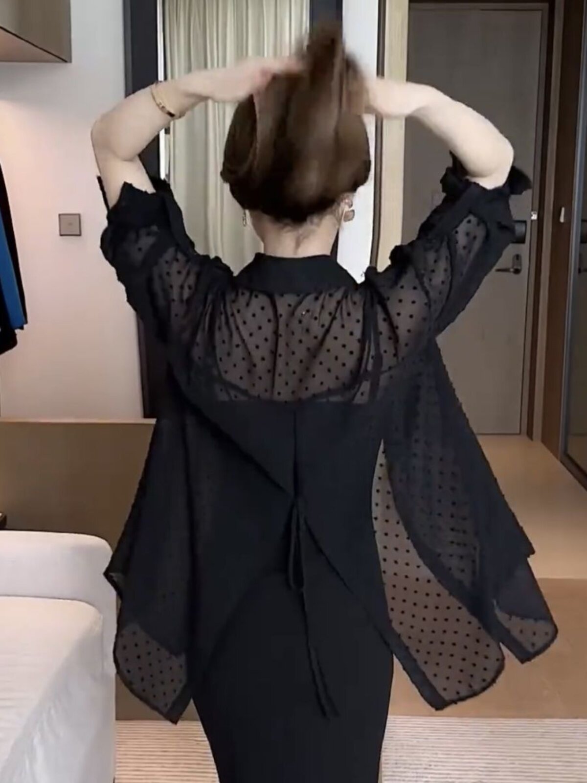 2026新款雪纺上衣夏季小众设计感大码防晒衬衫女夏款薄款外套衬衣