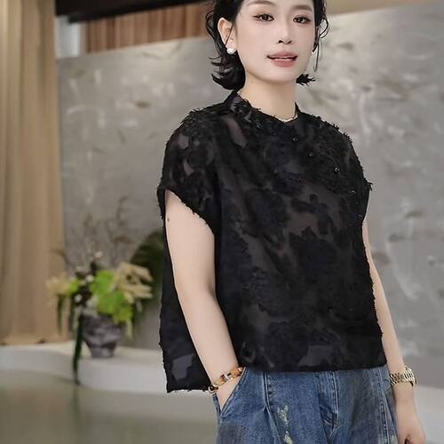 新中式减龄小衫女装2026新款今年流行巨好看独特绝美漂亮短袖衬衫
