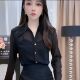 性感气质黑色上衣 小众收腰网红洋气显瘦气质百搭时尚 2026新款 法式