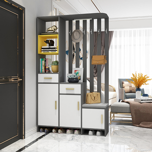 进门门厅柜玄关柜鞋柜客厅入户屏风间厅隔断柜简约现代挂衣帽柜架