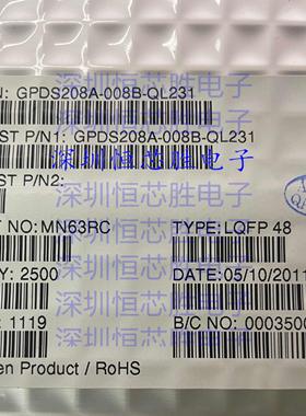 GENERALPLUS GPDS208A-008B-QL231 LQFP48 全新原装现货 可直拍