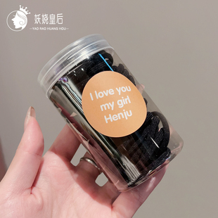 黑色头绳简约发圈皮套2025年新款网红扎头发的橡皮筋细高弹力发绳