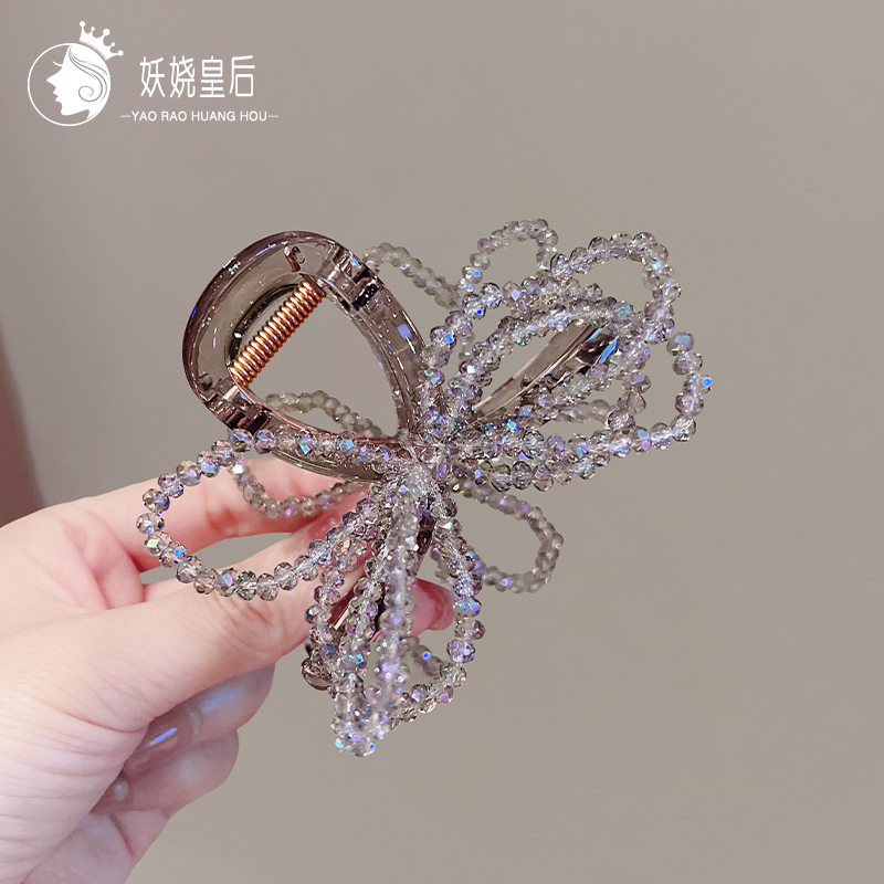 2025新款高级感水晶花朵抓夹