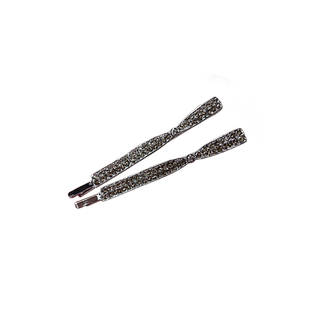 黑色金属发夹女新款高端气质蝴蝶结精致发卡碎发一字夹侧边刘海夹