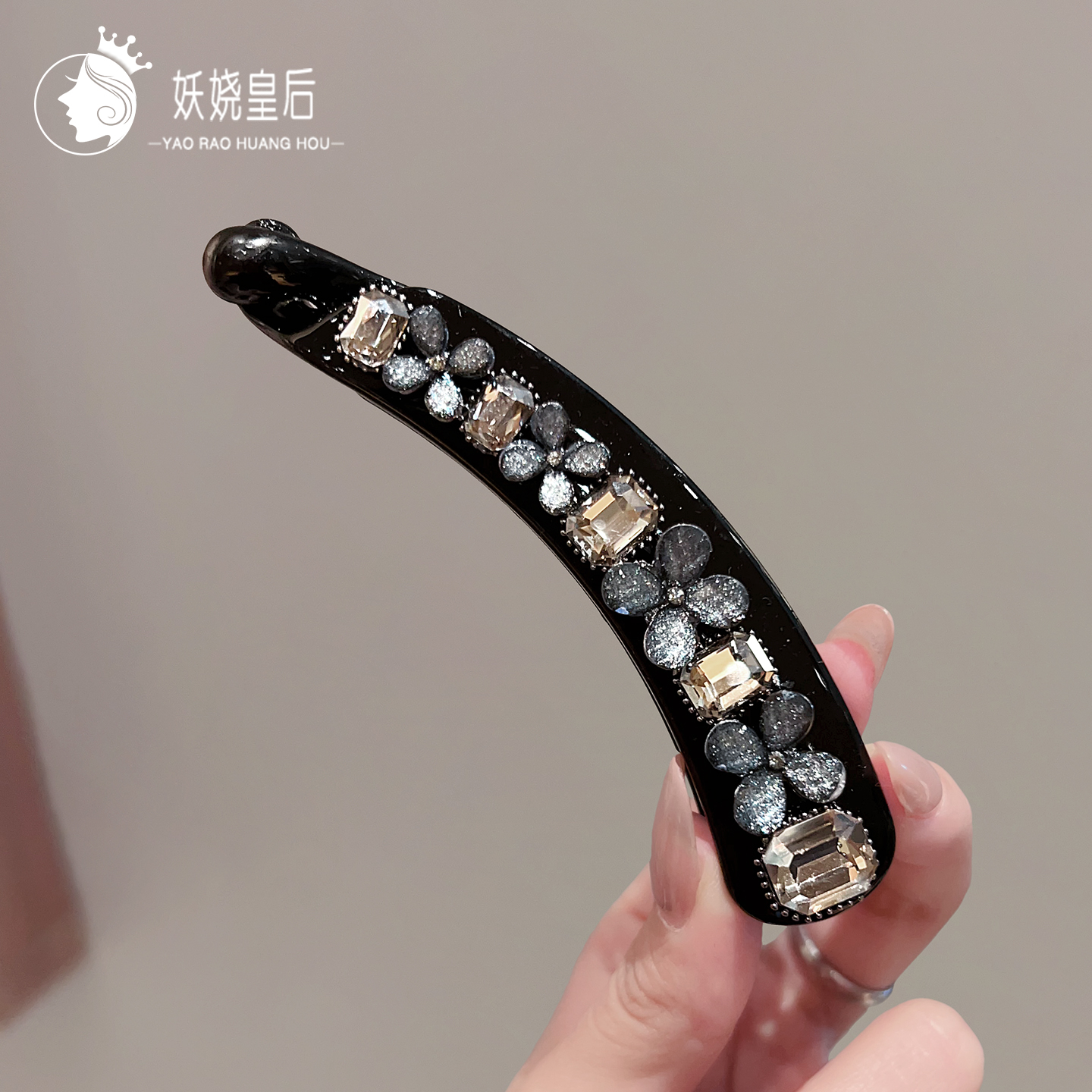 竖夹发夹头饰头发卡子马尾扣发饰