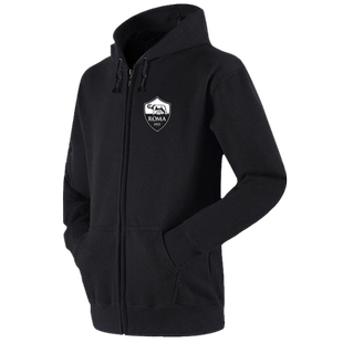 罗马队足球迷服托蒂周边拉链开衫卫衣男女连帽外套加绒上衣服冬装