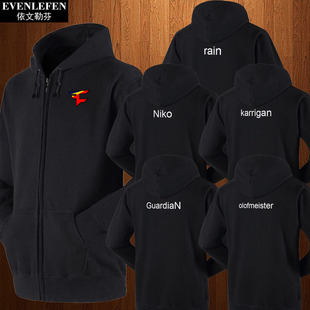 FaZe战队连帽开衫 学生加绒拉链外套上衣服 卫衣队服CSGO比赛服男士