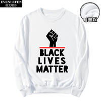 James' same style BLM Human Rights BLACK LIVES MATTER round-neck hoodie men's and women's basketball long-sleeved shirt thumbnail 3