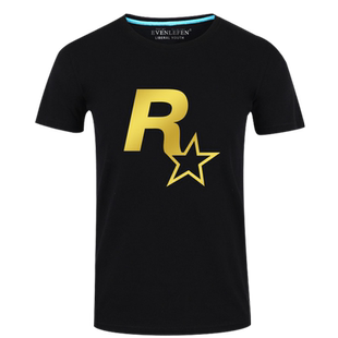 Rockstar Games游戏玩家周边R星短袖t恤衫男女半截袖纯棉衣服体恤