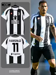 24-25 Juventus team uniform, Serie A football shirt, ice silk quick drying short sleeved T-shirt, men's and women's fan uniform, half sleeved