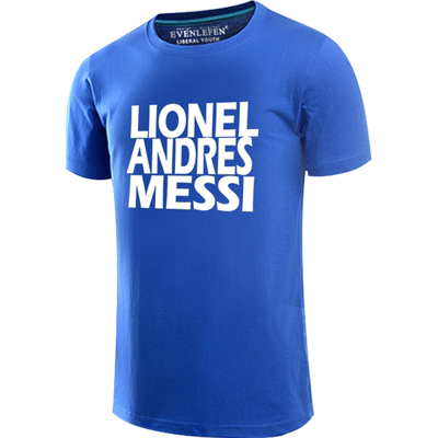 里奥梅西足球运动休闲短袖恤衫