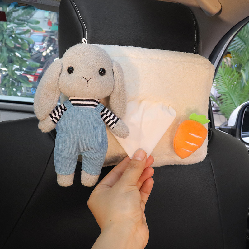 可爱车载纸巾盒兔公仔悬挂式抽取式卫生纸袋扶手箱玩偶装饰汽车内,汽车用品/电子/清洗/改装,车用纸巾盒/套,淘宝优惠券,粉丝福利购,淘宝优惠卷