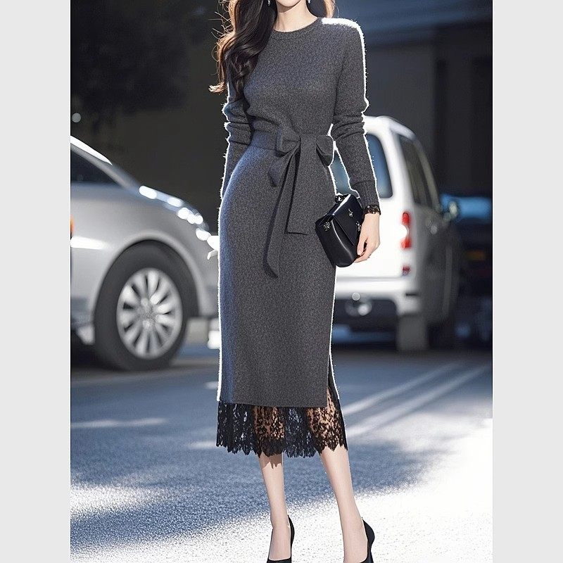 2024秋冬新款法式气质名媛高端女神范高级感大衣内搭针织连衣裙,女装/女士精品,连衣裙,淘宝优惠券,粉丝福利购,淘宝优惠卷