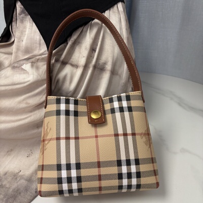 2025新款战马格纹手提包上班小包