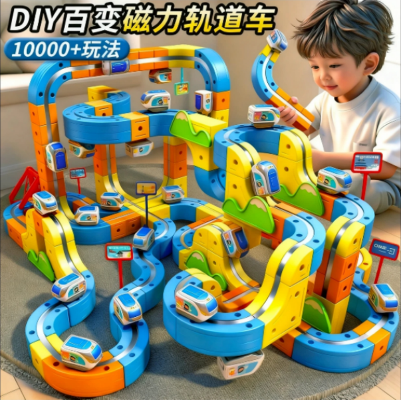 百变磁力轨道车反重力玩具积木立体儿童电动火车益智拼装生日礼物,玩具/童车/益智/积木/模型,电动/遥控轨道,淘宝优惠券,粉丝福利购,淘宝优惠卷