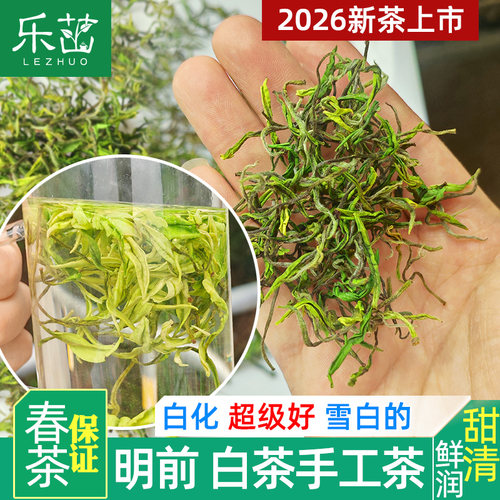 安吉白茶手工 超级白白白度超高 2026年新茶明前珍稀白茶正宗绿茶