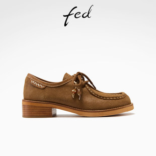 女鞋 新款 栗木系歌单鞋 英伦风牛津鞋 YA560 fed粗跟小皮鞋 袋鼠鞋 春季