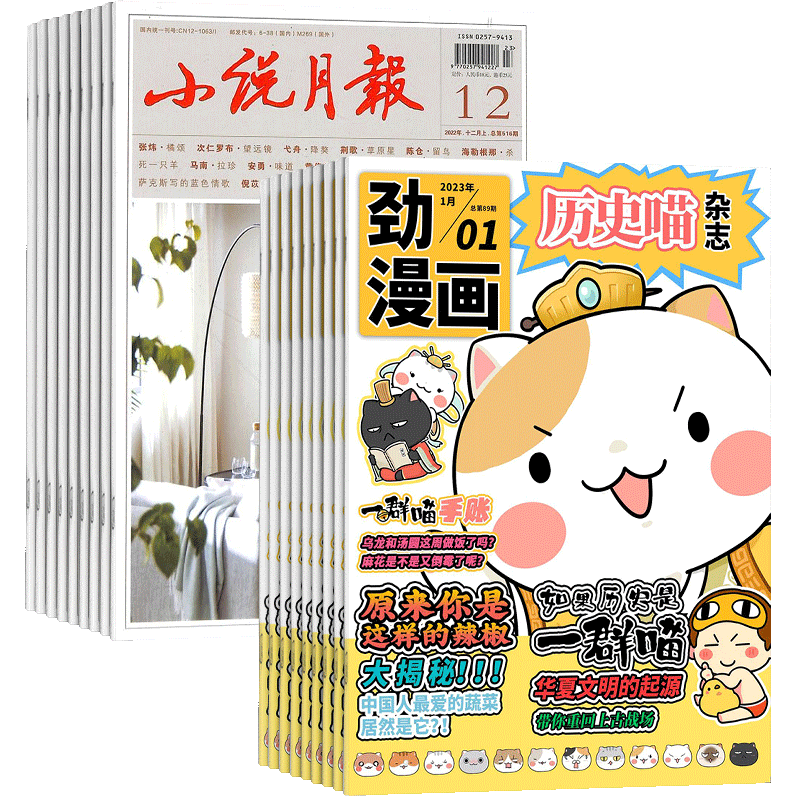 历史喵+小说月报杂志组合