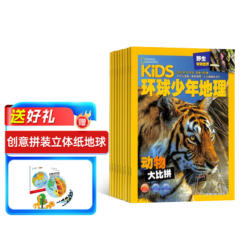【送好礼】环球少年地理杂志 2025半年/全年订阅 杂志铺6-14岁儿童科普百科书籍美国国家地理少儿版非好奇号万物阳光少年报