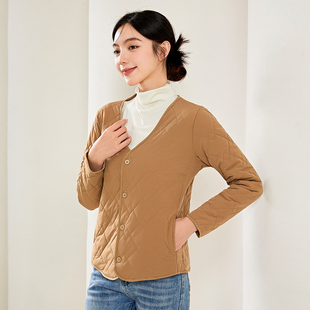 羊毛外套女加绒2023新款秋冬防风保暖打底内穿棉服修身轻薄小棉袄