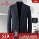 西服格纹商务单西装 挺括外套J 梦特娇26春季 男士 桑蚕丝 保型抗皱