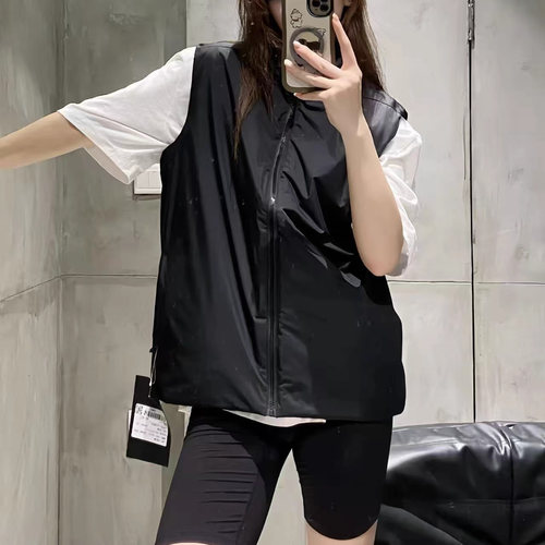 立领防水百搭夹棉填充保暖马甲