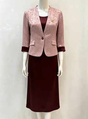 春装新中式西装背心裙两件套婚礼