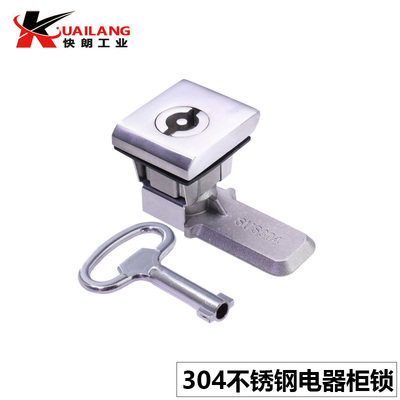 304不锈钢MS813-B转舌锁配电柜四方型锁工业配电箱AE柜门锁机柜锁