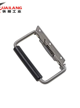 LS504-1不锈钢304拉手 带胶套带弹簧 XAE42/41-L131明装折叠提手