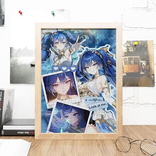 尤诺新款鸣潮木质拼图相框1000片二次元周边定制摆件动漫玩具礼物