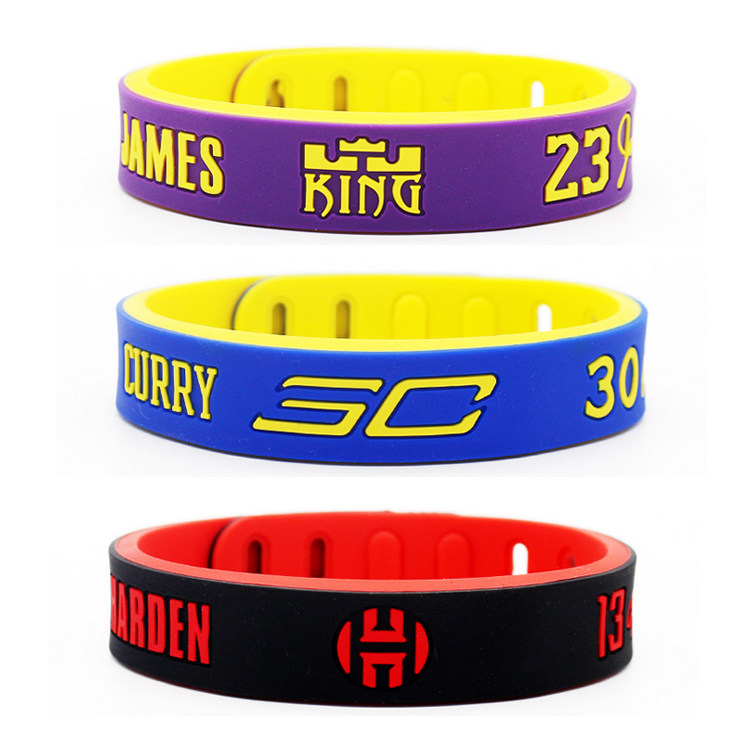 篮球手环全明星硅胶运动科比欧文詹姆斯库里艾弗森杜兰特男腕带