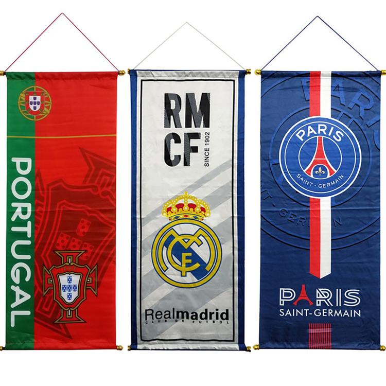 足球迷用品皇马巴萨AC米兰挂件世界杯酒吧大队旗帜挂旗子海报装饰