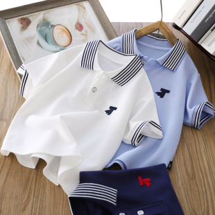 polo衫男童短袖t恤2026新款夏季中大儿童半袖上衣薄款衣服痞帅风