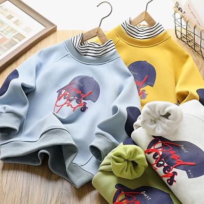 男童加绒卫衣帅气潮酷儿童假两件