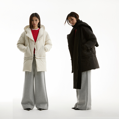 FUNKYFUN可拆卸两穿长短款羽绒服