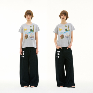 tee 缤纷夏日冰淇淋直喷印花圆领正肩短袖 FUNKYFUN 2025SS