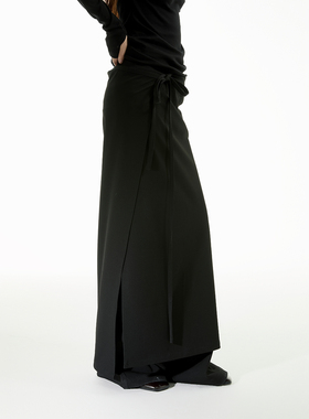 FUNKYFUN 2024AW 黑色西装裙摆配件