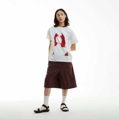 FUNKYFUN模糊人像直喷印花短袖