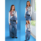 FUNKYFUN tee 正肩圆领长袖 动物排版 前片印花弹力修身