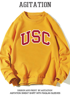 篮球名校南加州大学USC长袖卫衣男 加利福尼亚大学男女衣服上衣潮
